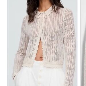 Gap X DOEN Linen-Blend Crochet
NWT sz M
Cardigan Sweater  NWT